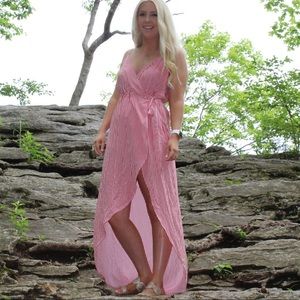 Candy Stripe High Low Dress/Romper